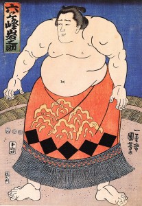 Luchador de sumo (grabado de Kuniyoshi Utagawa)