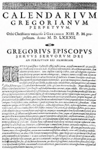 Bula Inter Gravissimas (1582)