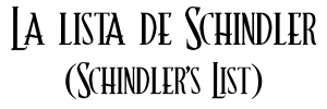 Logo de La Lista de Schindler (Schindler's List)